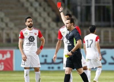 درخواست رسمی پرسپولیس به فدراسیون فوتبال: کارت قرمز کامیابی نیا بخشیده شود