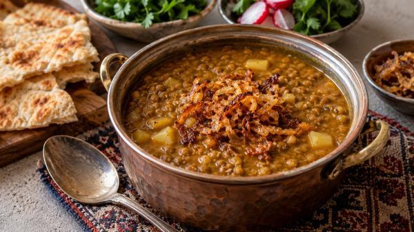طرز تهیه عدسی لعاب دار به سبک رستورانی